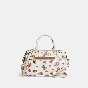 Coach Rowan Satchel Bag With Spaced Floral Field Print , CA229